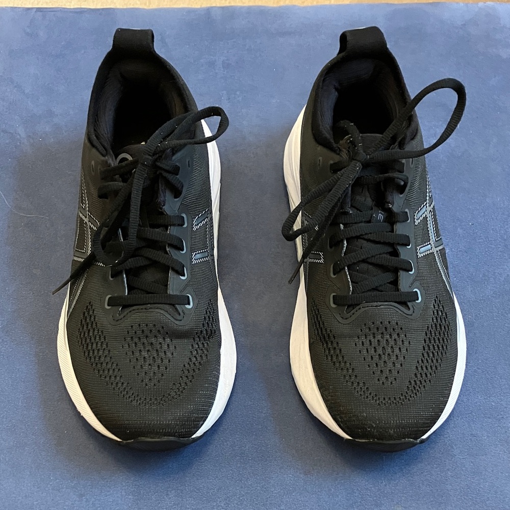 Asics Women's Black and White Athletic Shoes